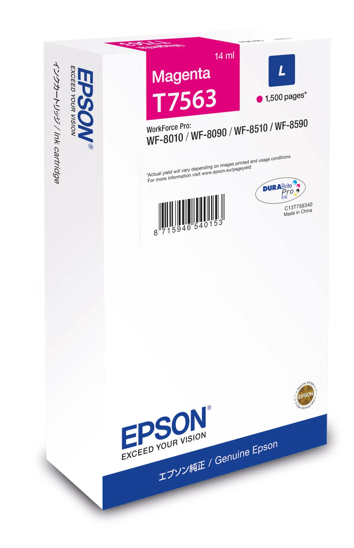 Epson T7563 / C13T756340 Tinte magenta