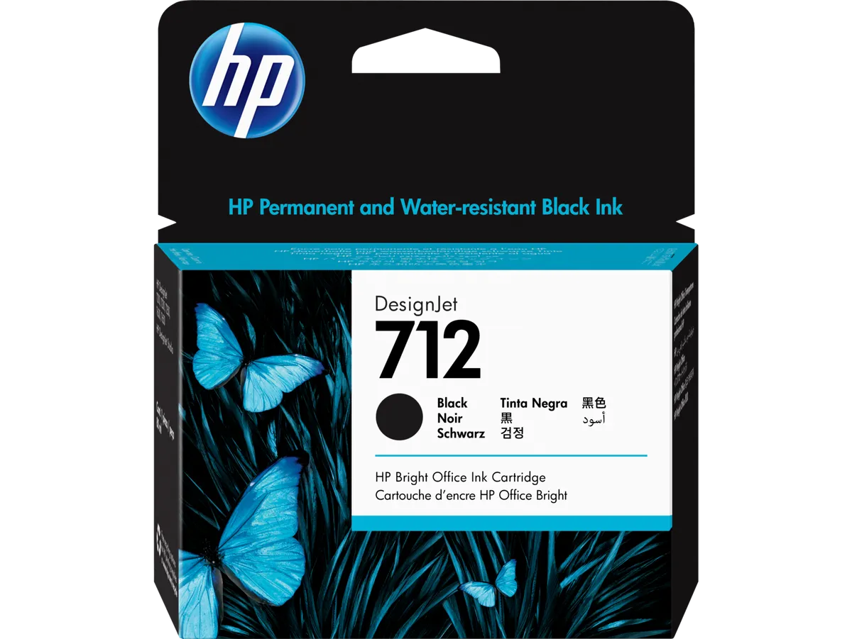 HP 712 / 3ED71A Tinte schwarz