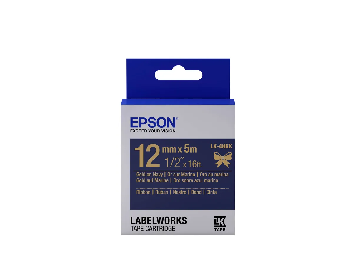 Epson LK-4HKK / C53S654002 Farbband /Farbrolle blau, gold