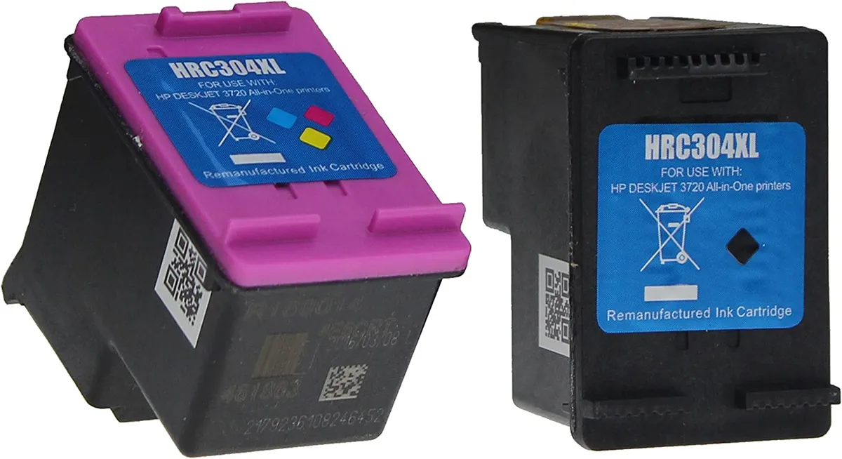 XL Tinte kompatibel zu HP 304XL / N9K08AE & N9K07AE schwarz, color