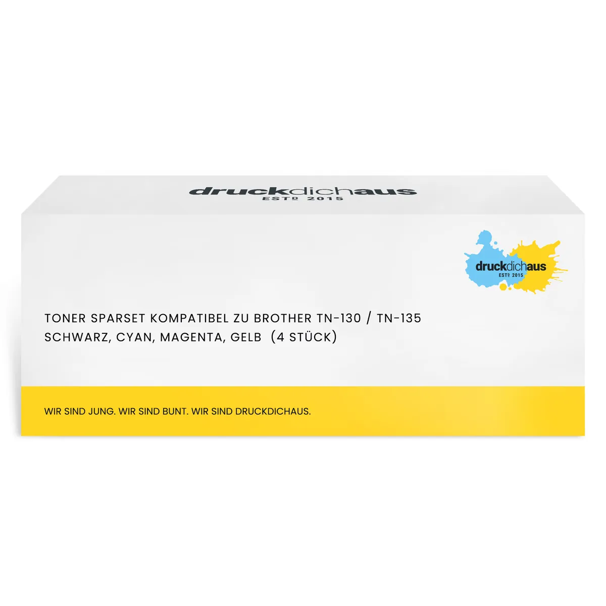 Toner Sparset kompatibel zu Brother TN-130 / TN-135 schwarz, cyan, magenta, gelb  (4 Stück)