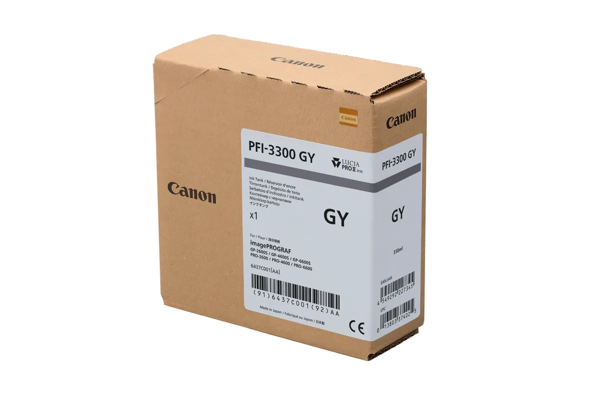 Canon PFI-3300GY / 6437C001 Tinte grau