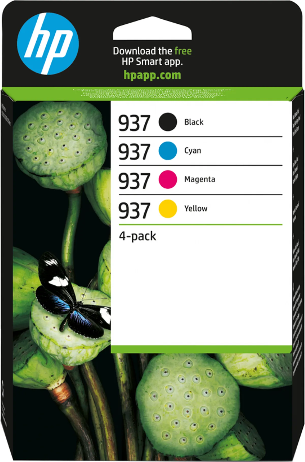HP 937 / 6C400NE Tinten Sparset schwarz, cyan, magenta, gelb (4 Stück)