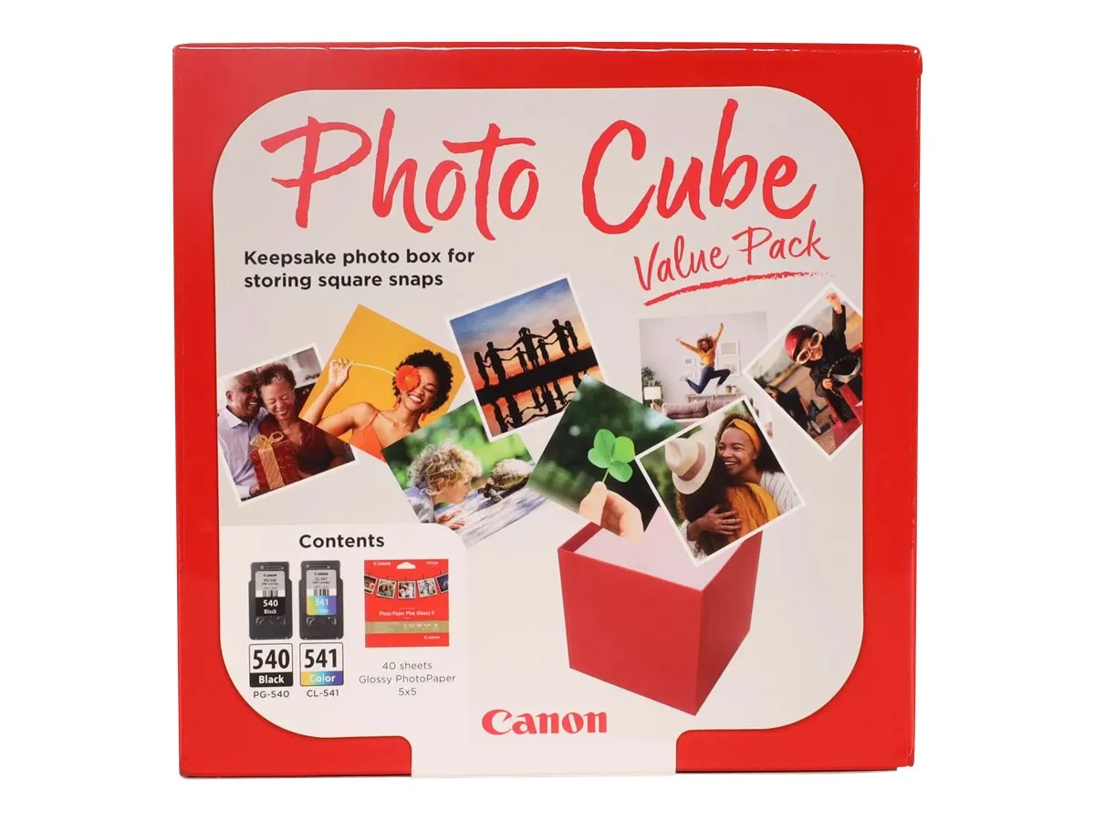 Canon PG-540 CL-541 / 5225B012 Tinten Sparset schwarz, color (2 Stück) (inkl. 40 Blatt Fotopapier)