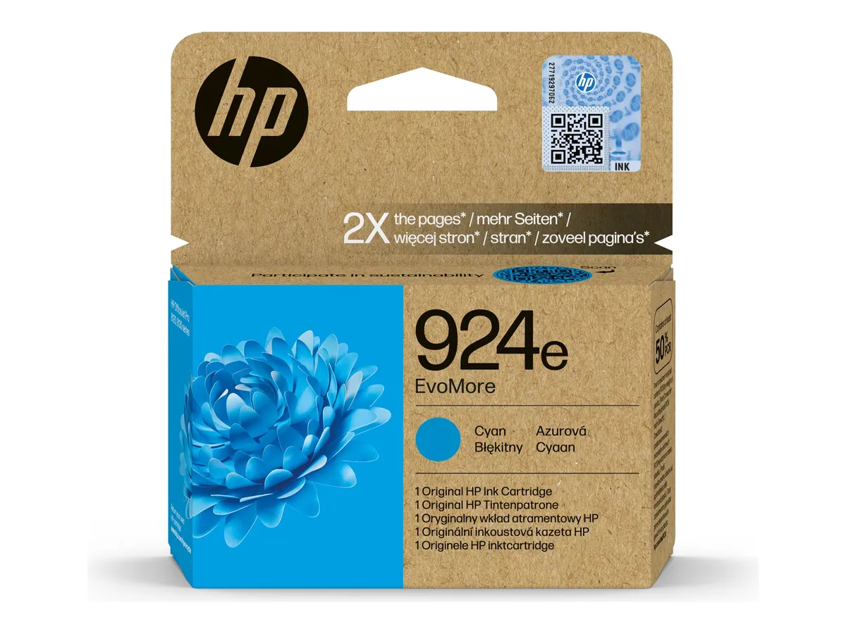 HP 924e / 4K0U7NE Tinte cyan