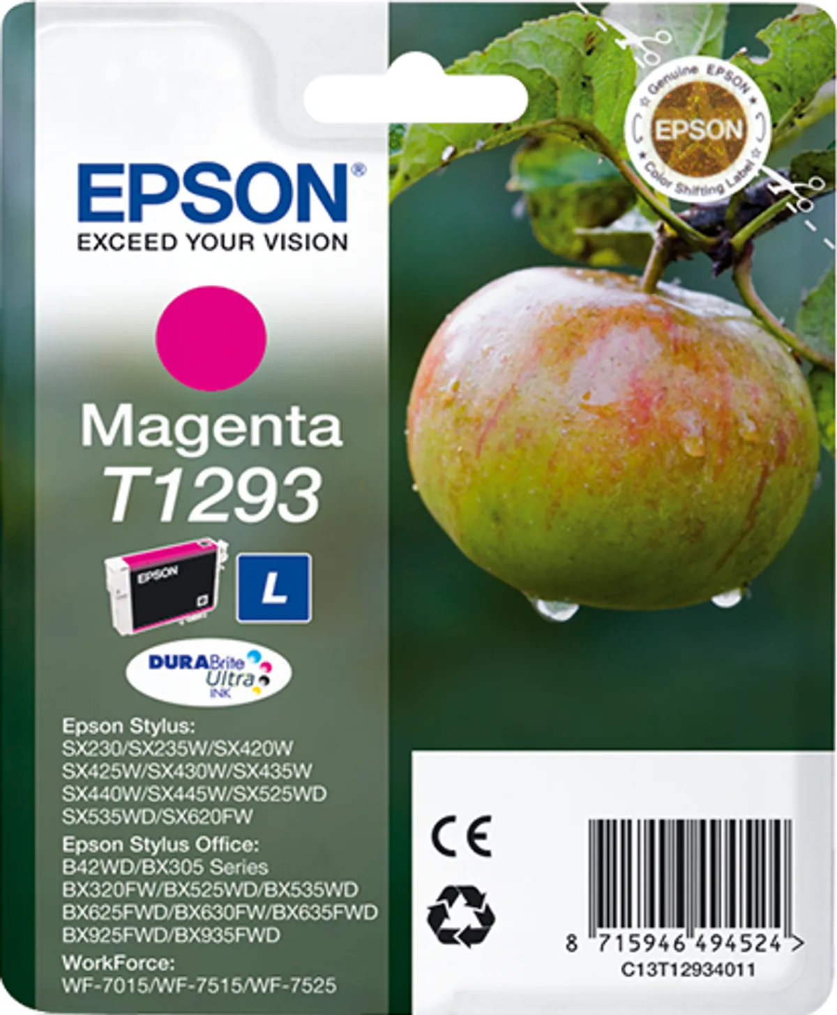 Epson T1293 / C13T12934012 / C13T12934022 Tinte magenta