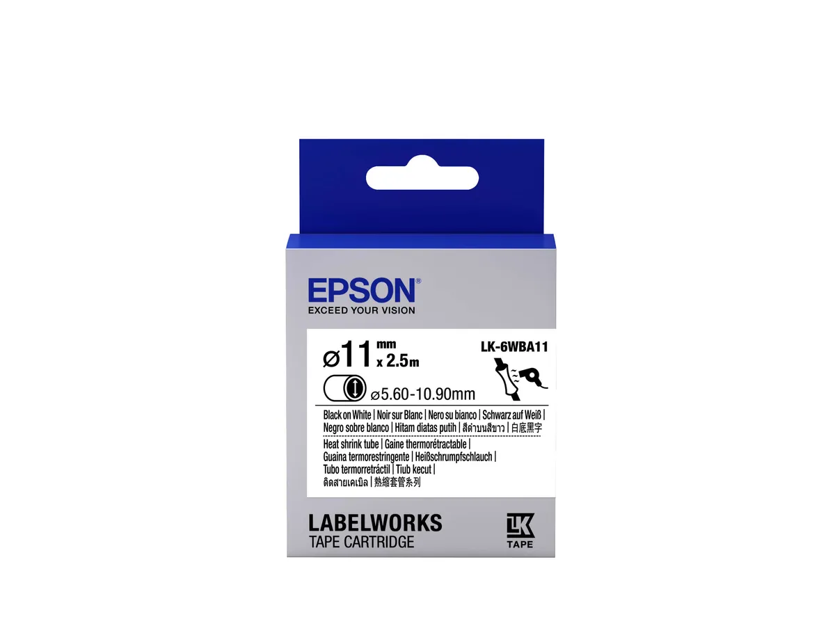 Epson LK-6WBA11 / C53S656902 Prägeband schwarz, weiß