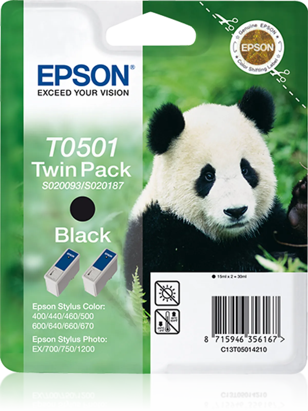 Epson T0501 / C13T05014210 Tinten Doppelpack schwarz (2 Stück)
