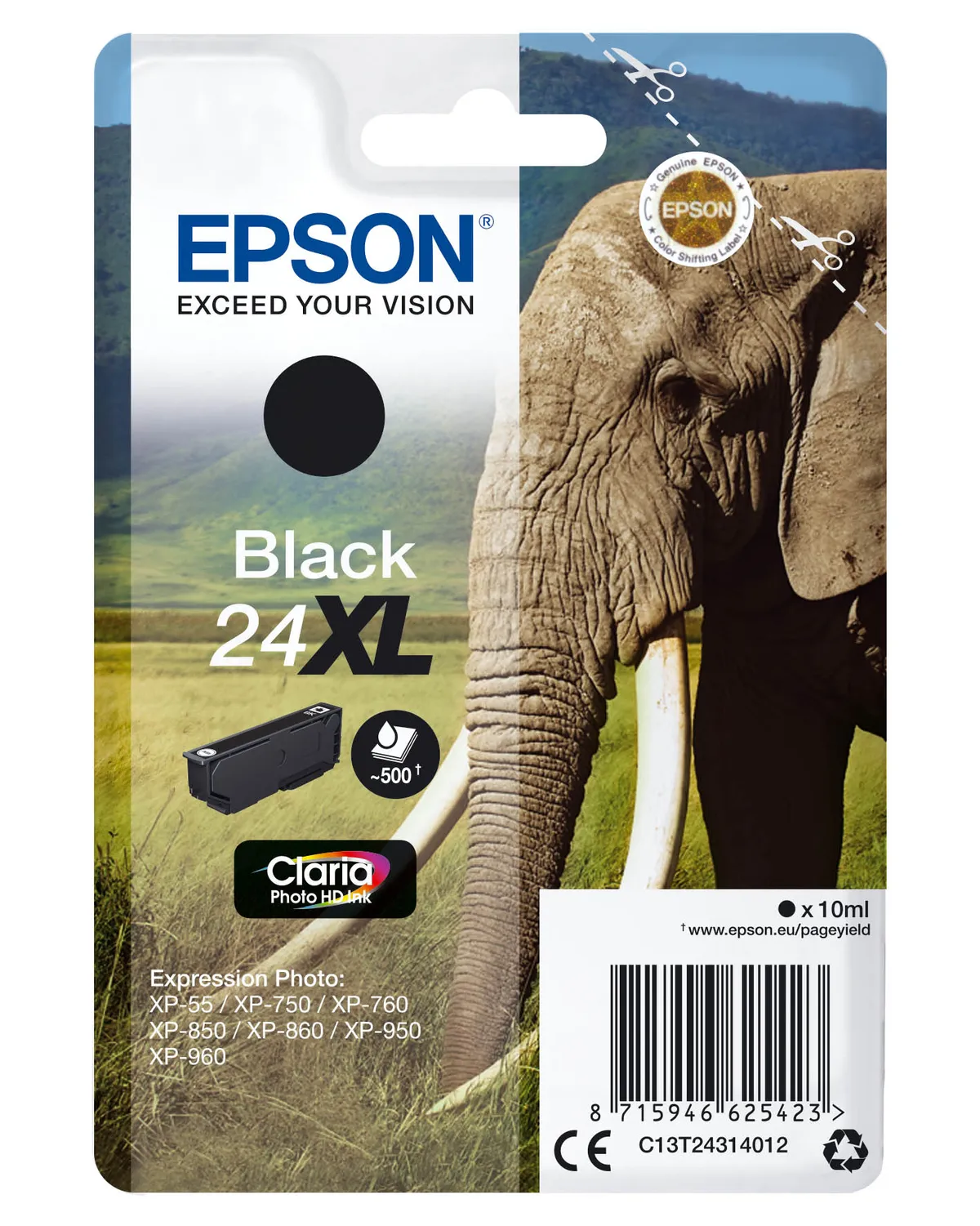 Epson 24XL / T2431 / C13T24314012 / C13T24314022 Tinte schwarz