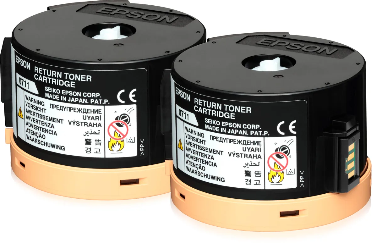 Epson 0711 / C13S050711 / S050711 Toner Doppelpack schwarz (2 Stück)