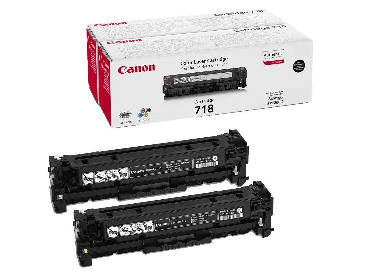 Canon 718 / 2662B005 / 2662B017 Toner Doppelpack schwarz (2 Stück)