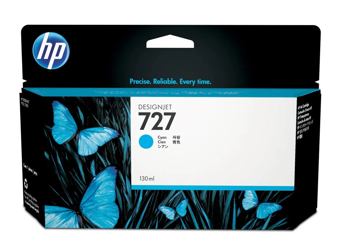 HP 727 / B3P19A Tinte cyan