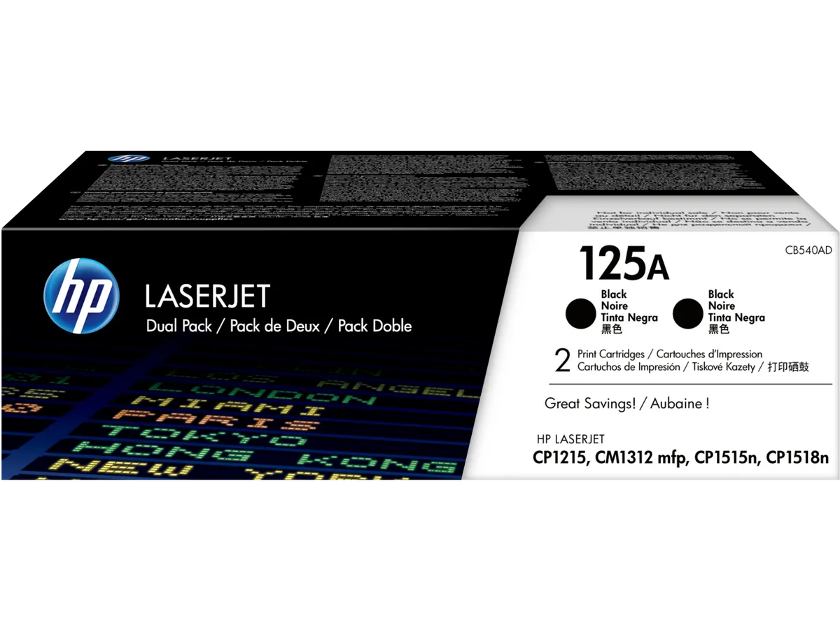 HP 125A / CB540AD Toner Doppelpack schwarz (2 Stück)