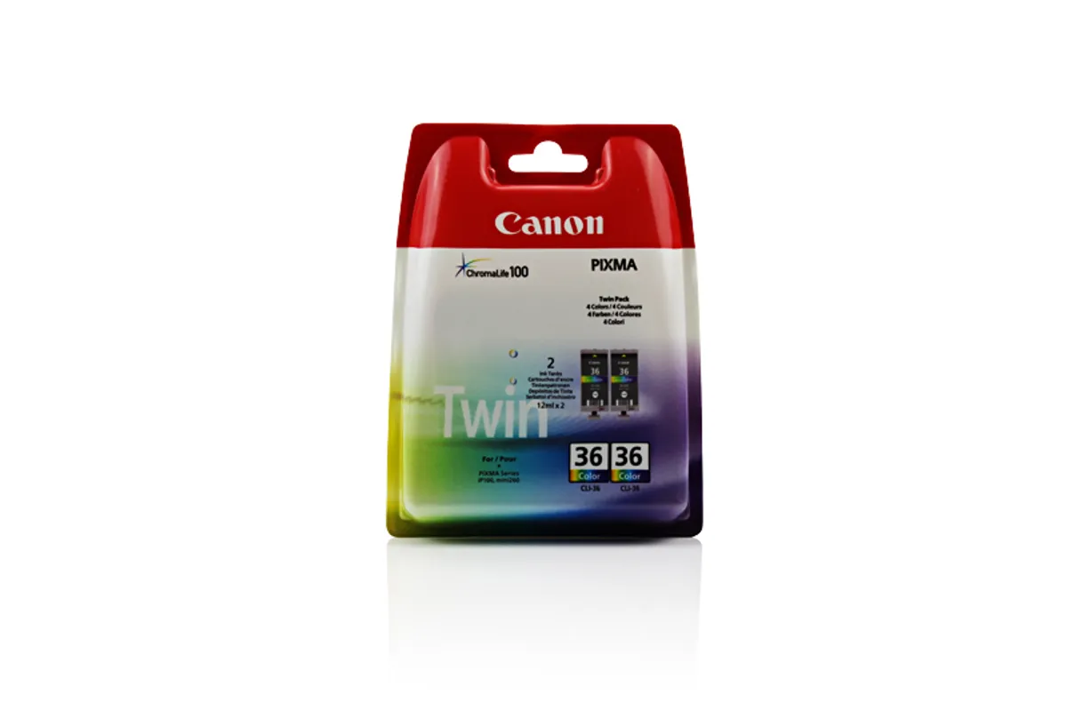 Canon CLI-36 / 1511B018 Tinten Doppelpack color (2 Stück)