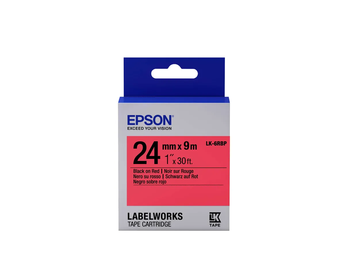 Epson LK-6RBP / C53S656004 Etiketten schwarz, rot