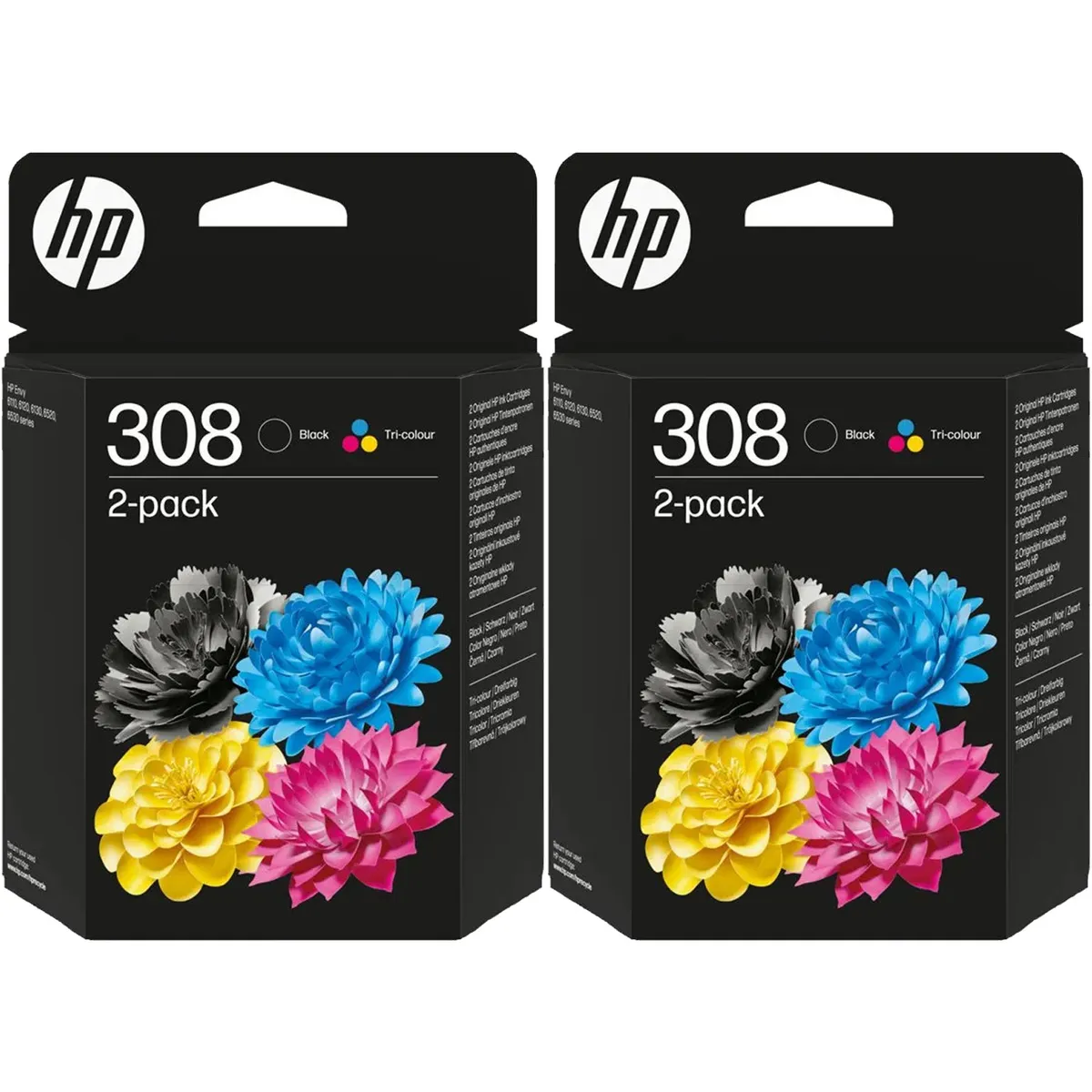 HP 308 Tinten Sparset schwarz, color (4 Stück)