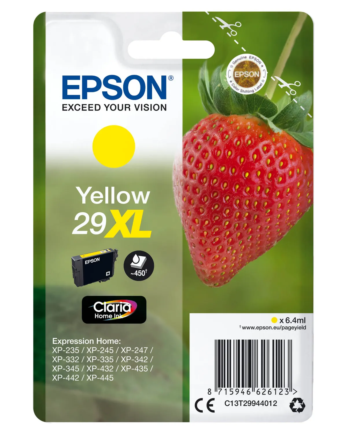 Epson 29XL / T2994 / C13T29944012 / C13T29944022 Tinte gelb