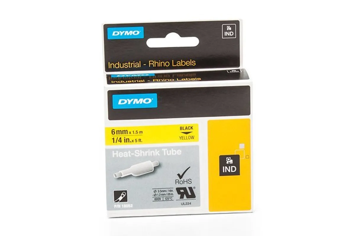 Dymo 18052 / S0718270 Prägeband schwarz auf gelb (6mm x 1,5m)