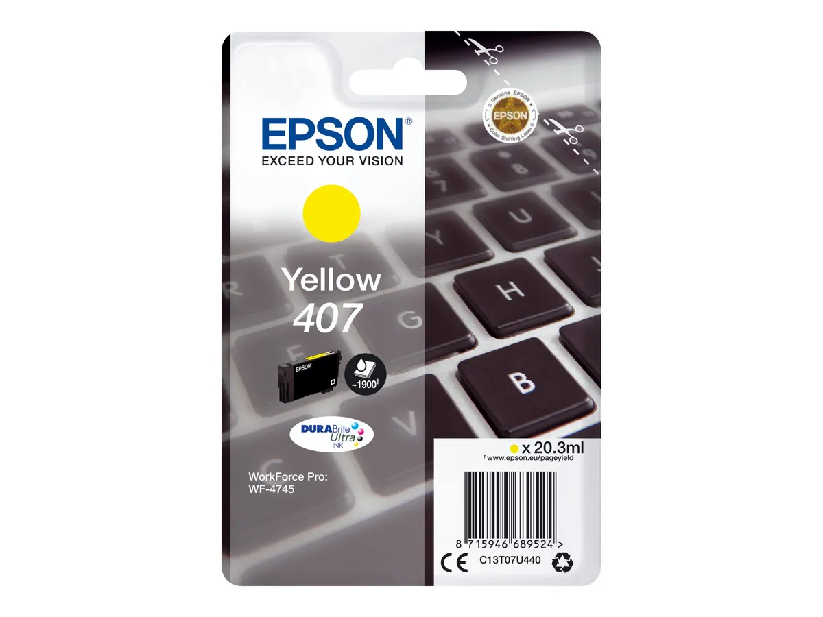 Epson 407 / T07U4 / C13T07U440 Tinte gelb