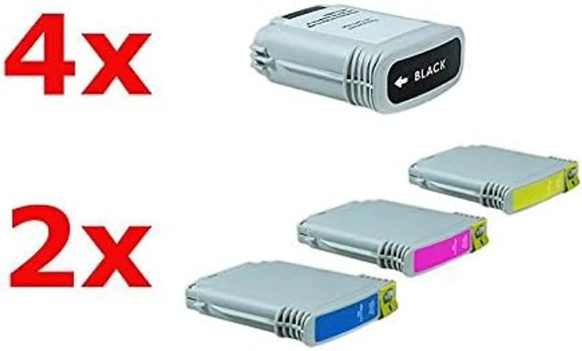 XL Tinten Sparset kompatibel zu HP 88XL / C9396AE / C9391AE / C9392AE / C9393AE schwarz, cyan, magenta, gelb  (10 Stück)