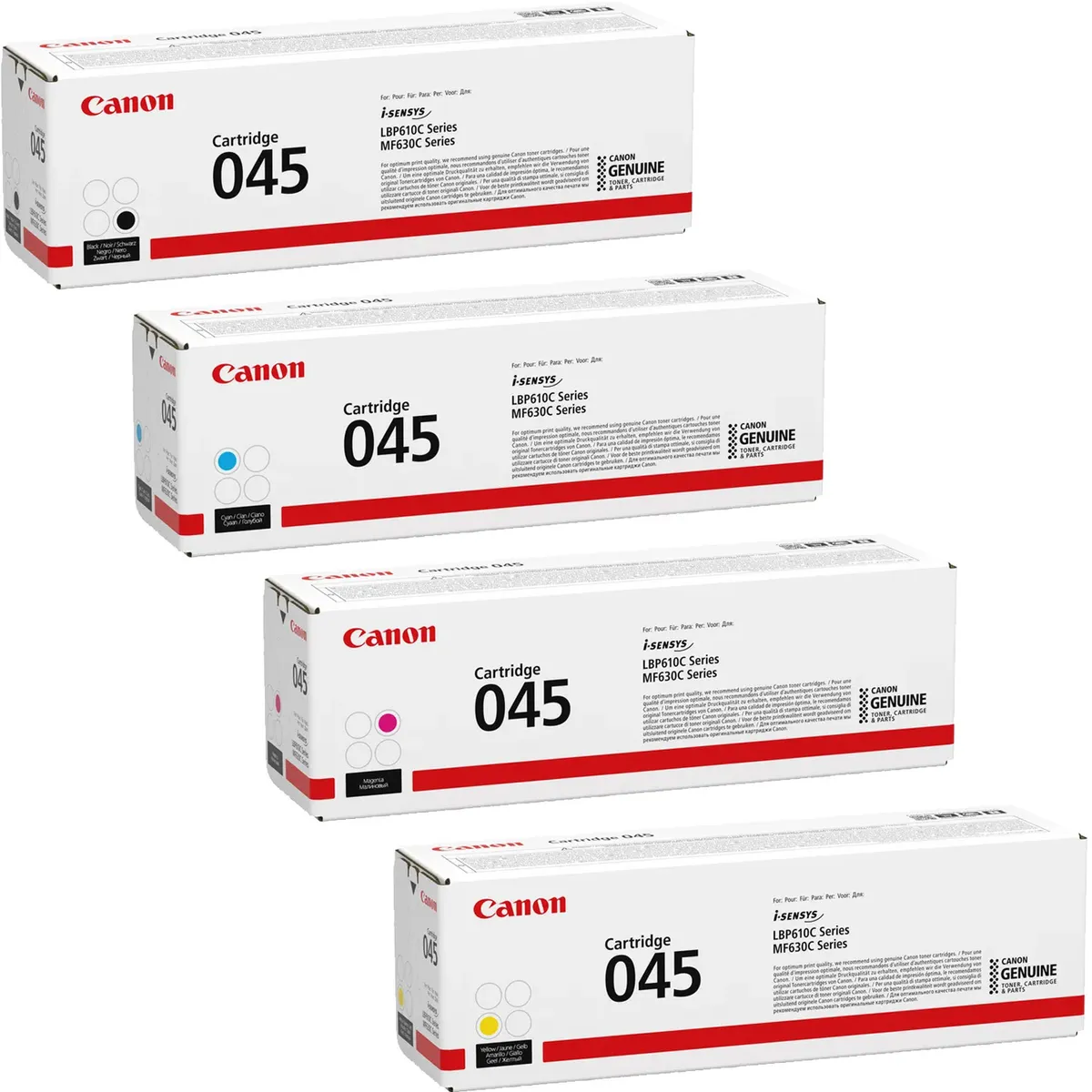 Canon 045 Toner Sparset schwarz, cyan, magenta, gelb (4 Stück)