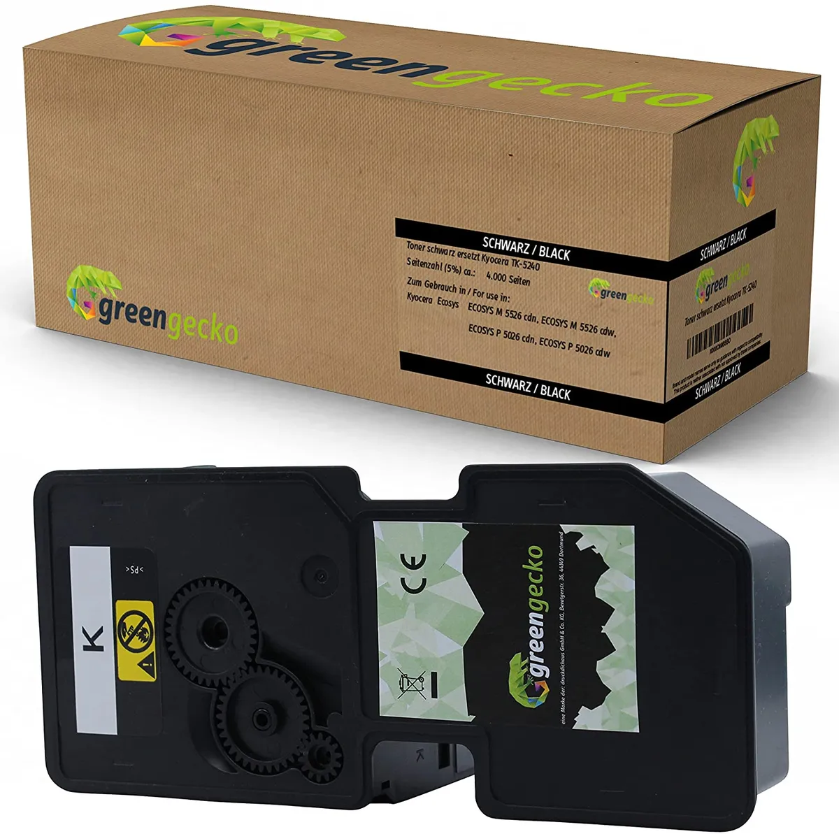 green gecko Toner kompatibel zu Kyocera TK-5240 / TK-5240K / 1T02R70NL0 schwarz
