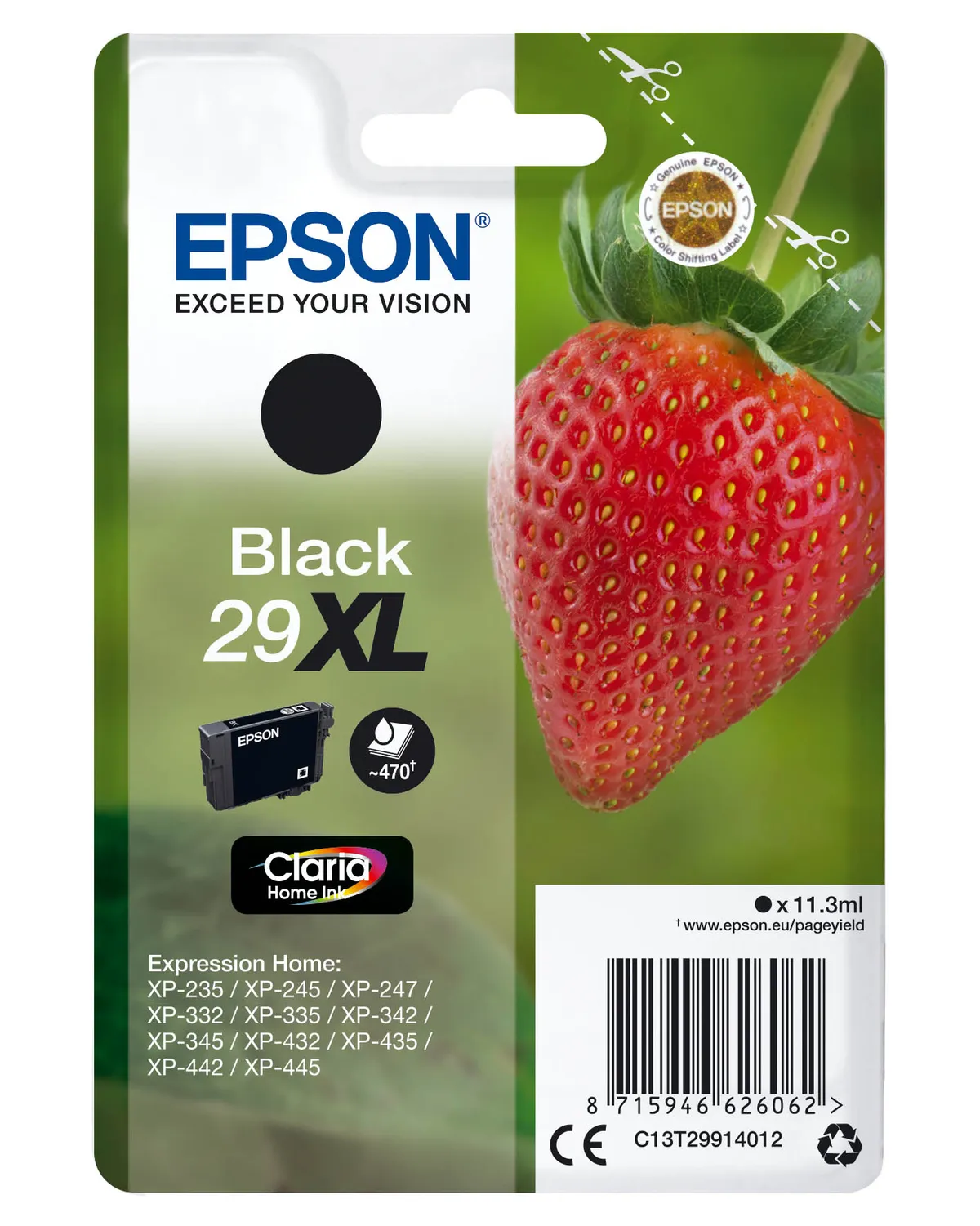 Epson 29XL / T2991 / C13T29914012 / C13T29914022 Tinte schwarz