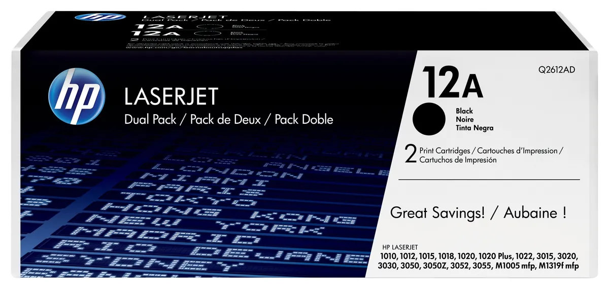 HP 12AD / Q2612AD Toner Doppelpack schwarz (2 Stück)