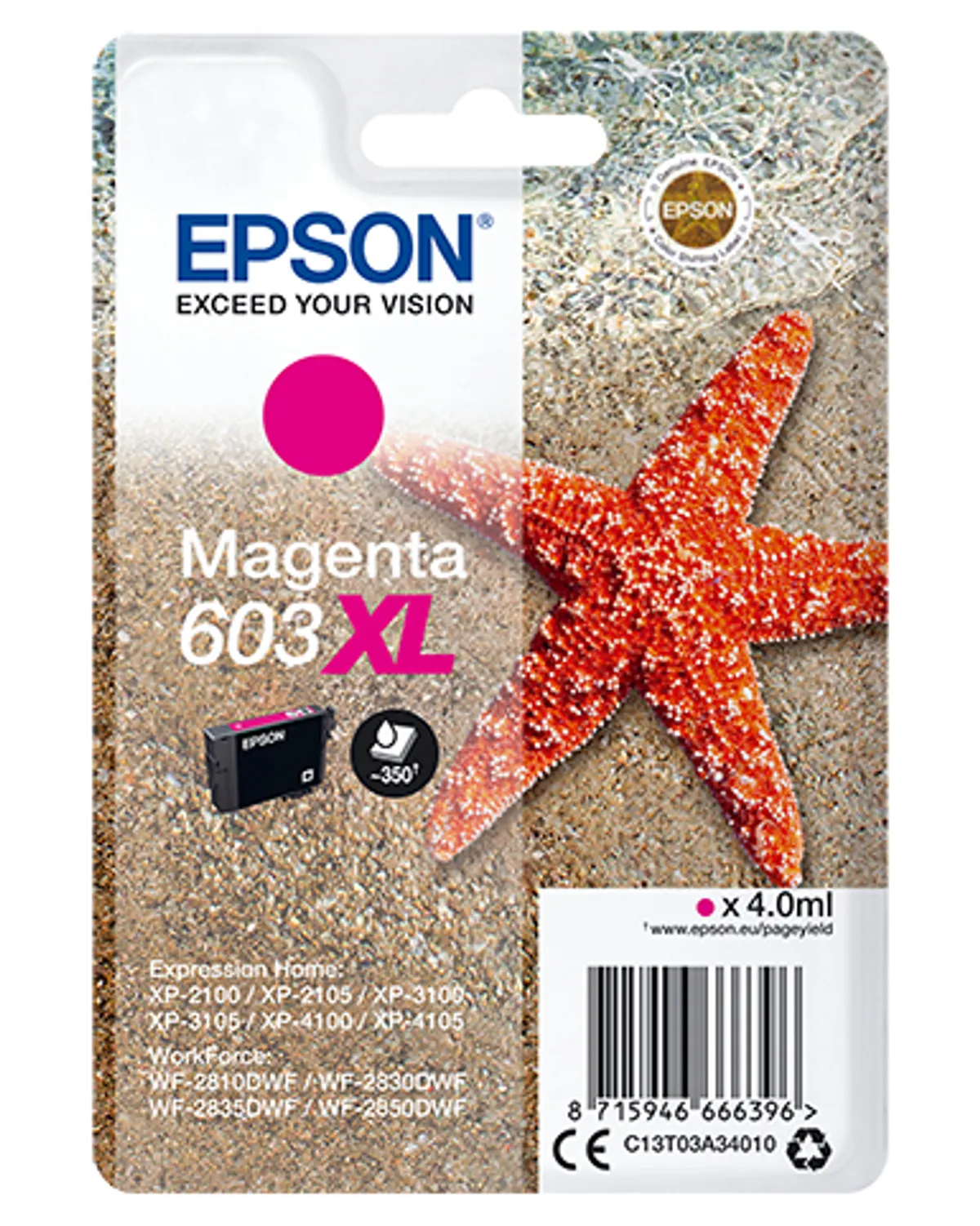 Epson 603XL / T03A3 / C13T03A34010 / C13T03A34020 Tinte magenta