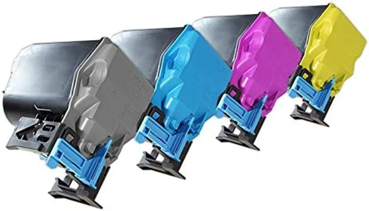 Toner Sparset kompatibel zu Konica Minolta TNP-18 / A0X5150 / A0X5450 / QMS4750 schwarz, cyan, magenta, gelb  (4 Stück)