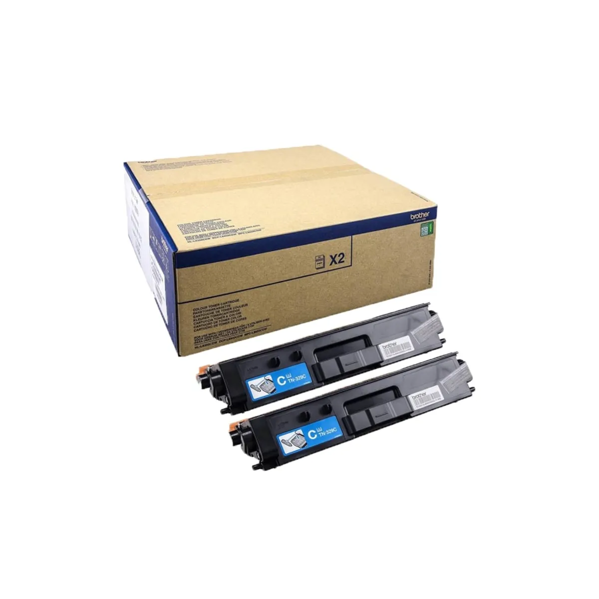 Brother TN-329CTWIN Toner Doppelpack cyan (2 Stück)