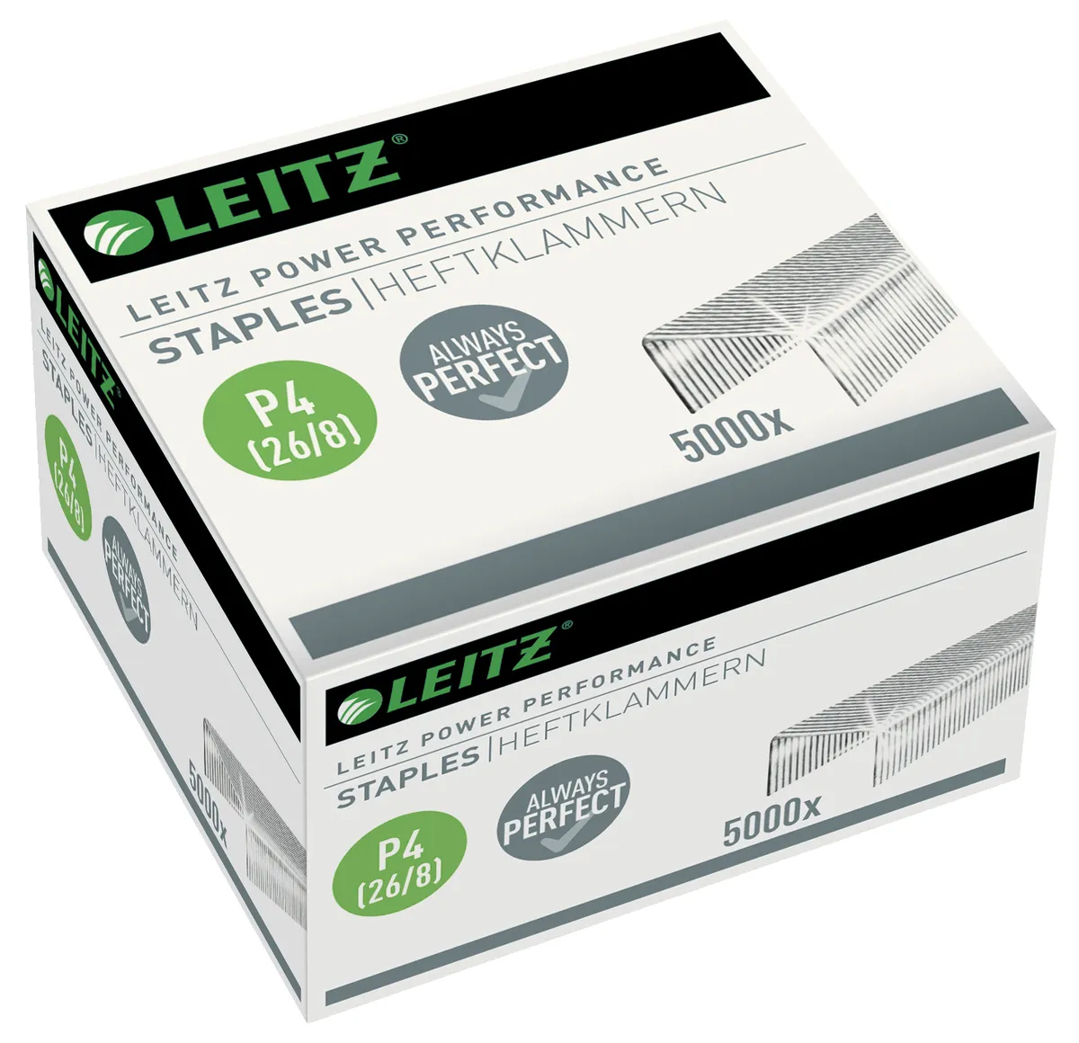 Leitz Power Performance P4 / 55590000 Hefklammern   (5000 Stück) (für Heftgerät 5504, 5522, 5523, 5560 und Heftzange 5549)