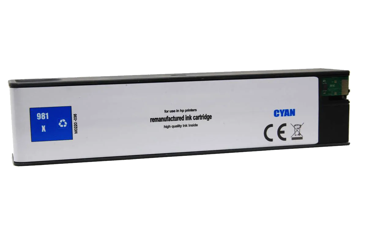 XL Tinte kompatibel zu HP 981X / L0R09A cyan