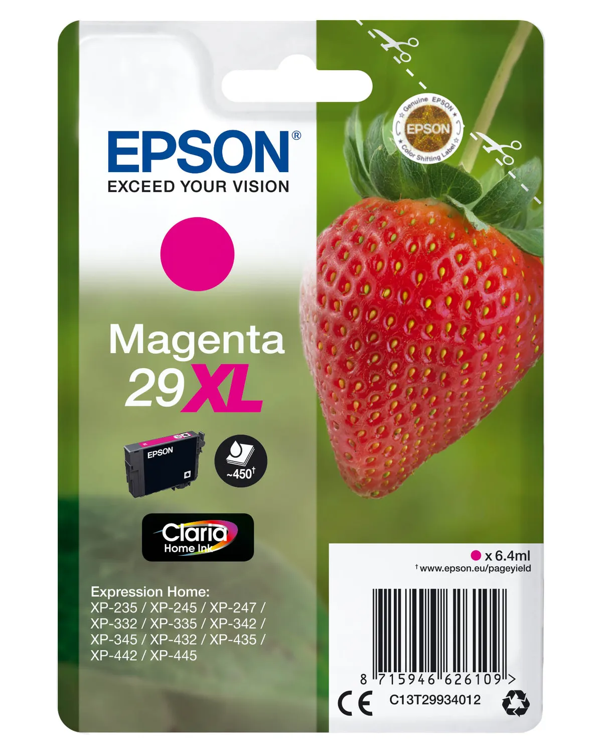 Epson 29XL / T2993 / C13T29934012 / C13T29934022 Tinte magenta