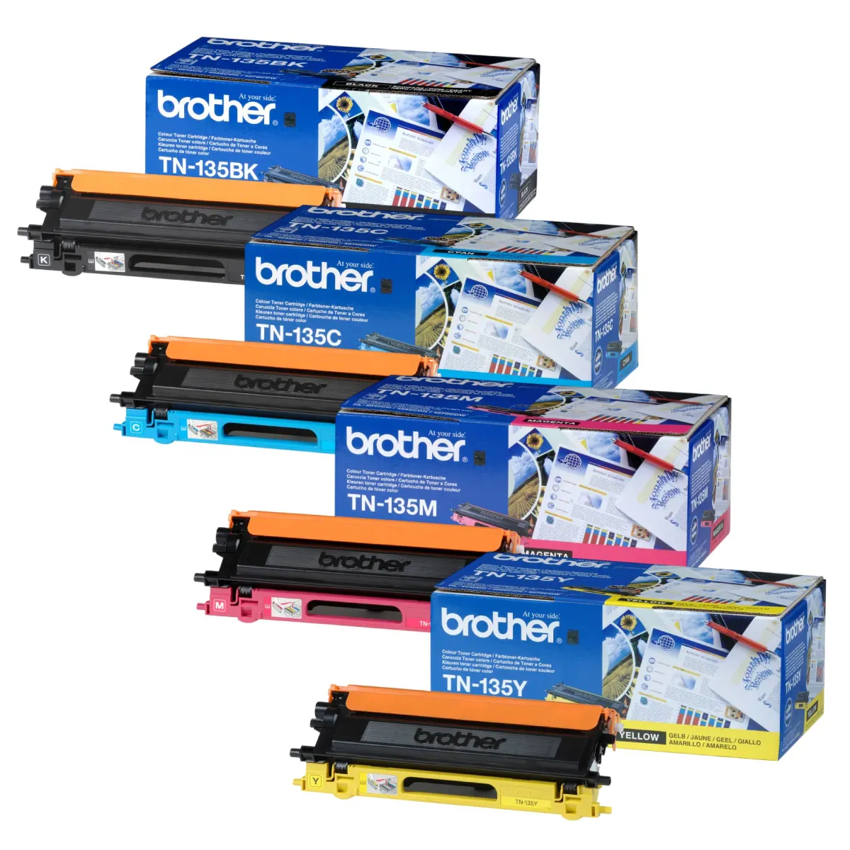 Brother TN-135 Toner Sparset schwarz, cyan, magenta, gelb (4 Stück)