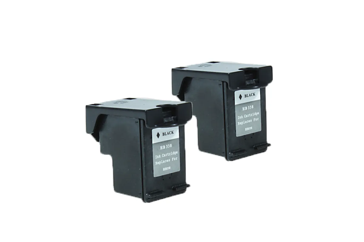 Tinten Doppelpack kompatibel zu HP 336 / C9362EE schwarz  (2 Stück)