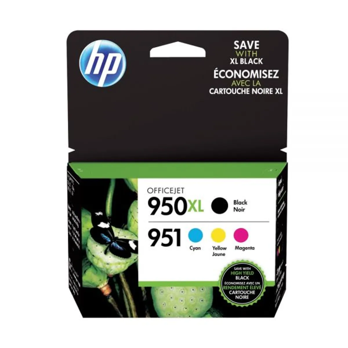 HP 950XL / 951 Tinten Sparset schwarz, cyan, magenta, gelb (4 Stück)