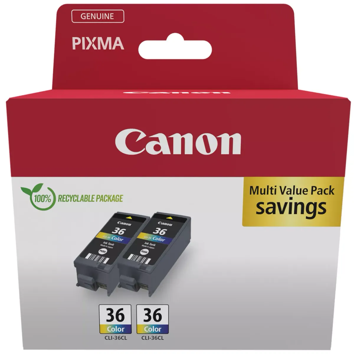 Canon CLI-36 / 1511B025 Tinten Doppelpack color (2 Stück)