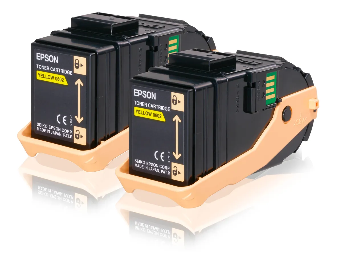 Epson 0606 / C13S050606 / S050606 Toner Doppelpack gelb (2 Stück)