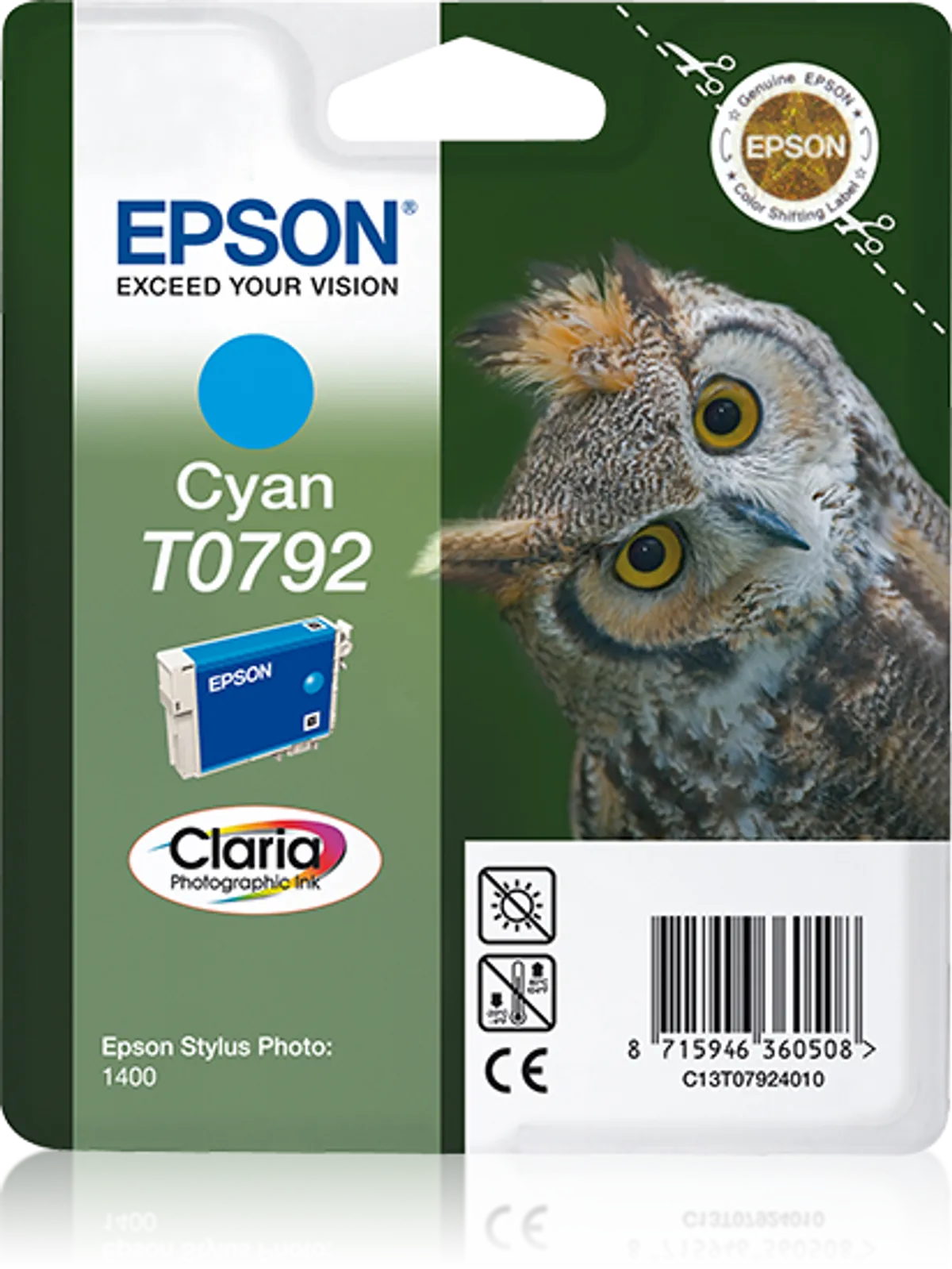 Epson T0792 / C13T07924010 / C13T07924020 Tinte cyan
