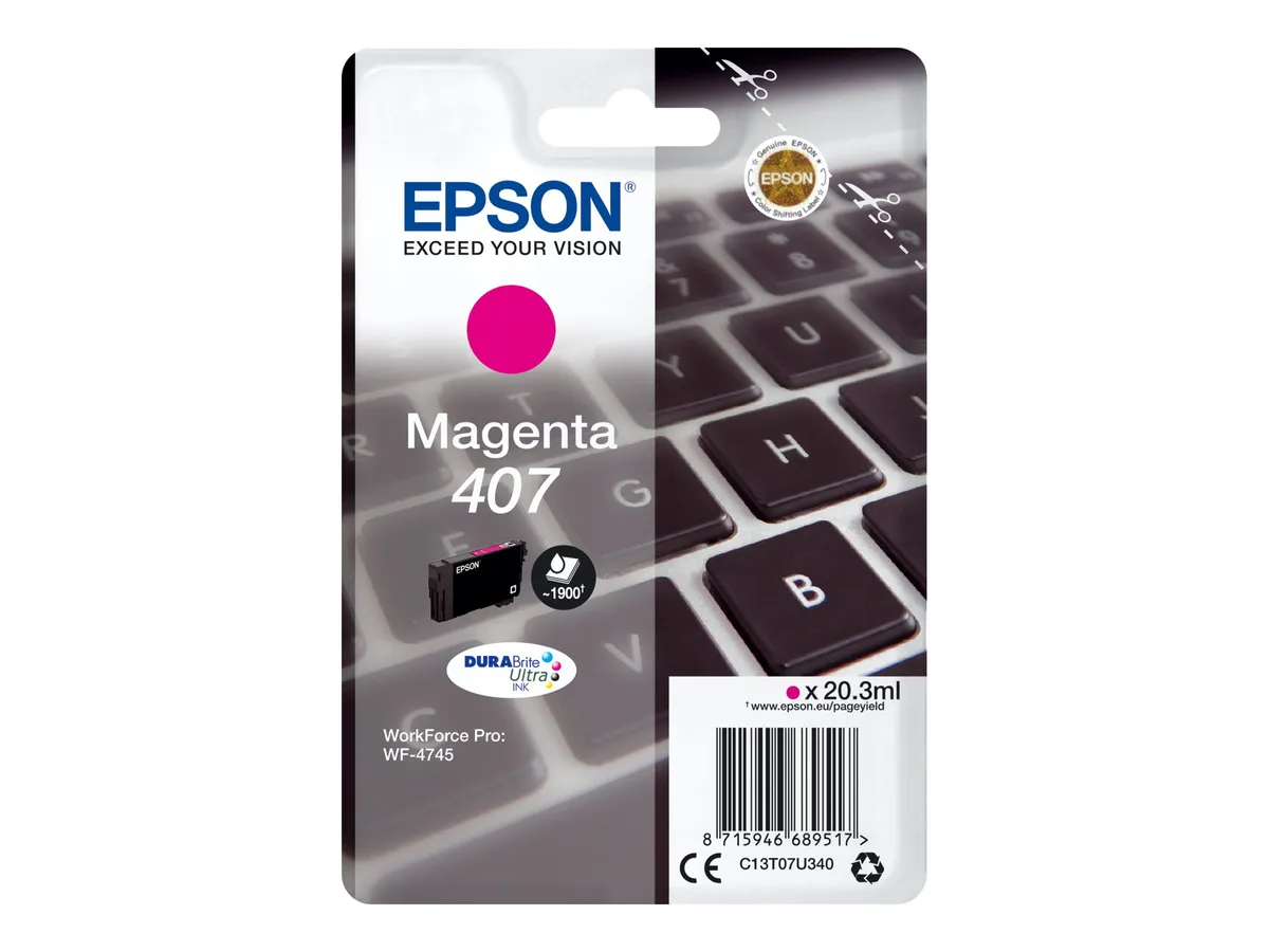 Epson 407 / T07U3 / C13T07U340 Tinte magenta