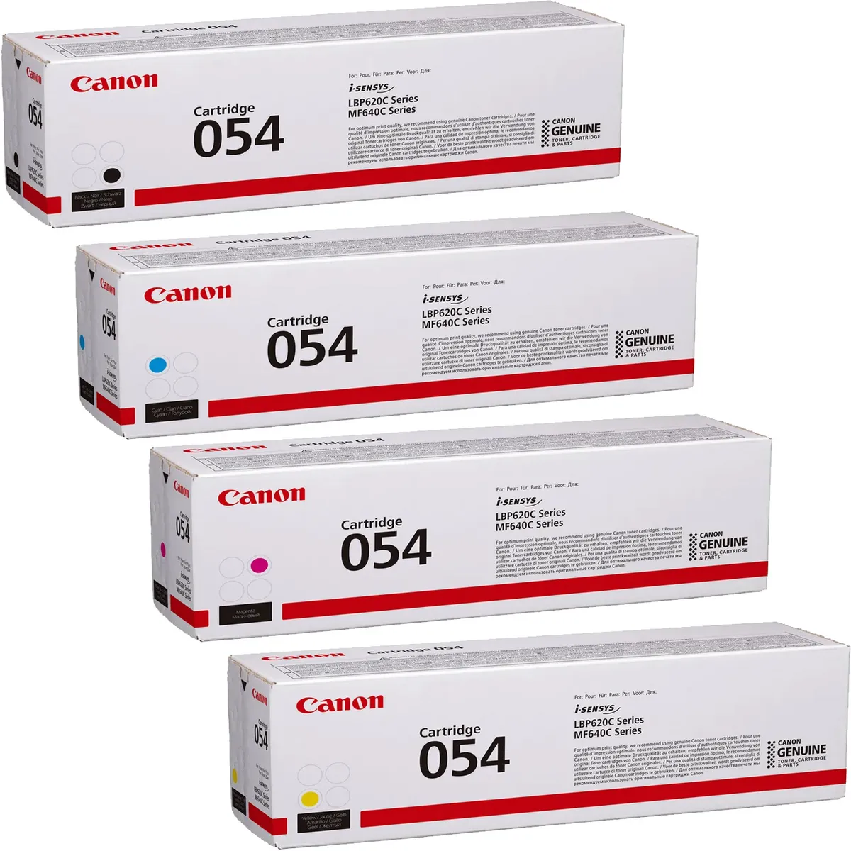 Canon 054 Toner Sparset schwarz, cyan, magenta, gelb (4 Stück)