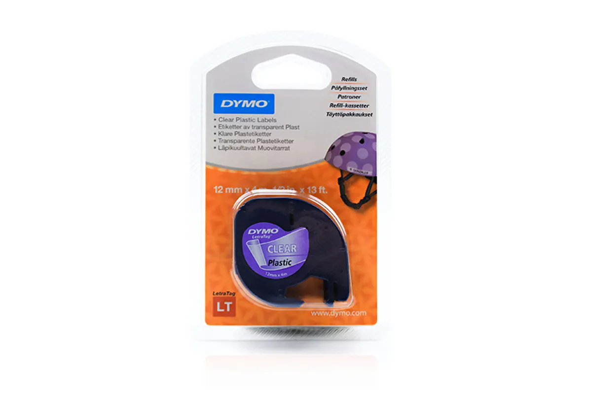 Dymo S0721550 / 16951 Etiketten schwarz auf transparent (12mm x 4m)