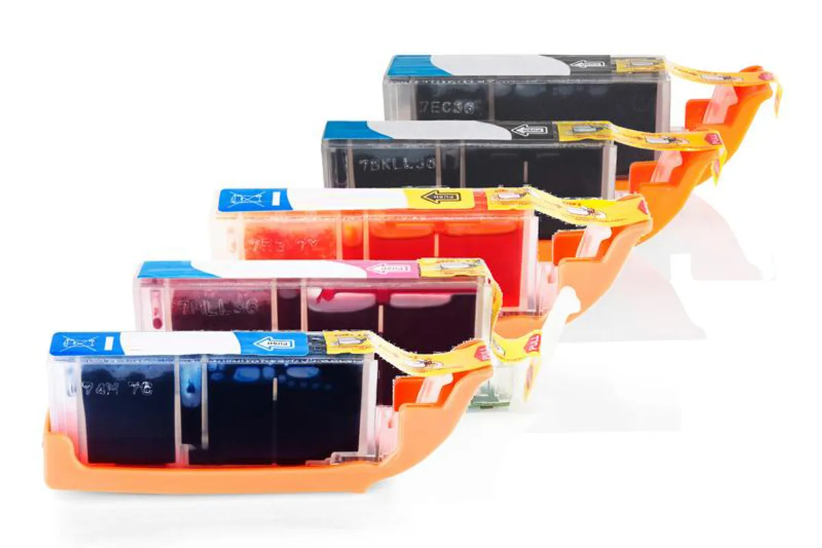 XXL Tinten Sparset kompatibel zu Canon PGI-580 - CLI581 / 2078C005 / 2078C006 schwarz, cyan, magenta, gelb, photo schwarz (5 Stück)