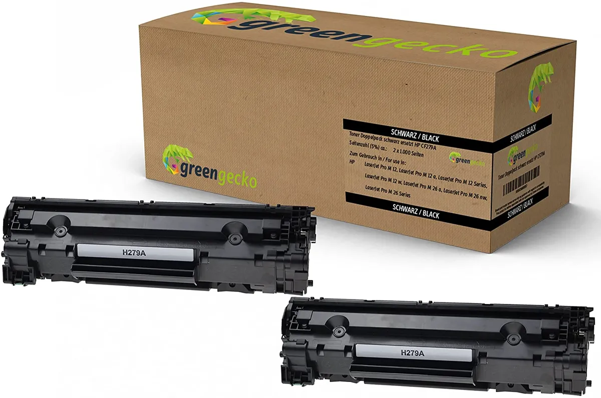 green gecko Toner Doppelpack kompatibel zu HP 79A / CF279A schwarz  (2 Stück)