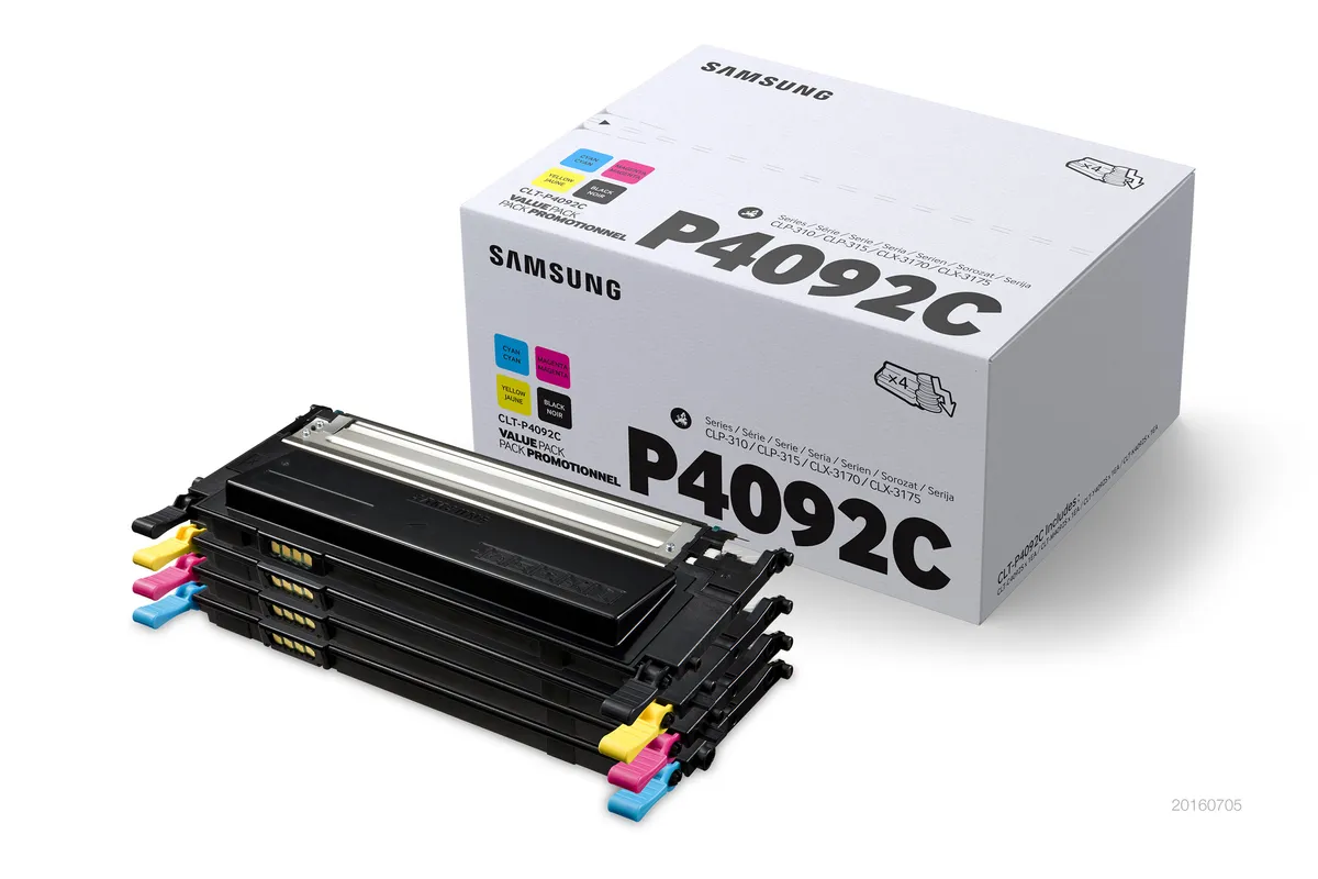 Samsung CLT-P4092C / SU392A Toner Sparset schwarz, cyan, magenta, gelb (4 Stück)