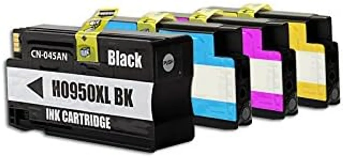 XL Tinten Sparset kompatibel zu HP 950XL & 951XL / C2P43AE schwarz, cyan, magenta, gelb  (4 Stück)