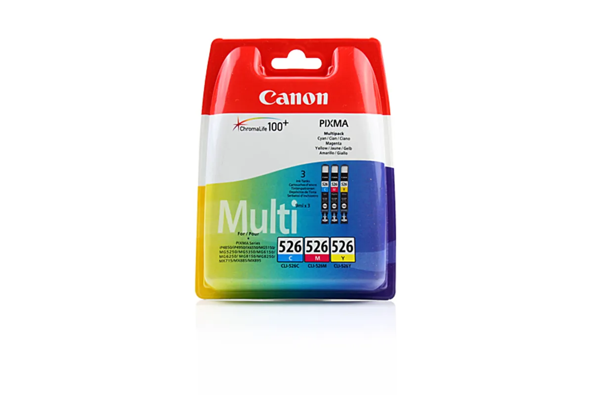 Canon CLI-526 / 4541B009 / 4541B012 Tinten Sparset cyan, magenta, gelb (3 Stück)