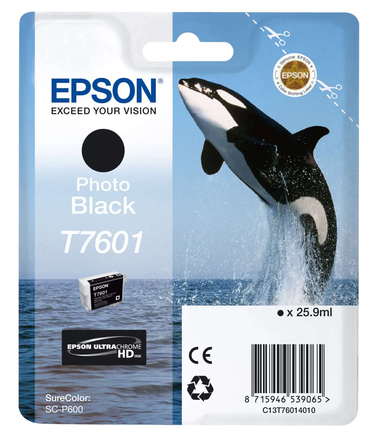 Epson T7601 / C13T76014010 Tinte photo schwarz