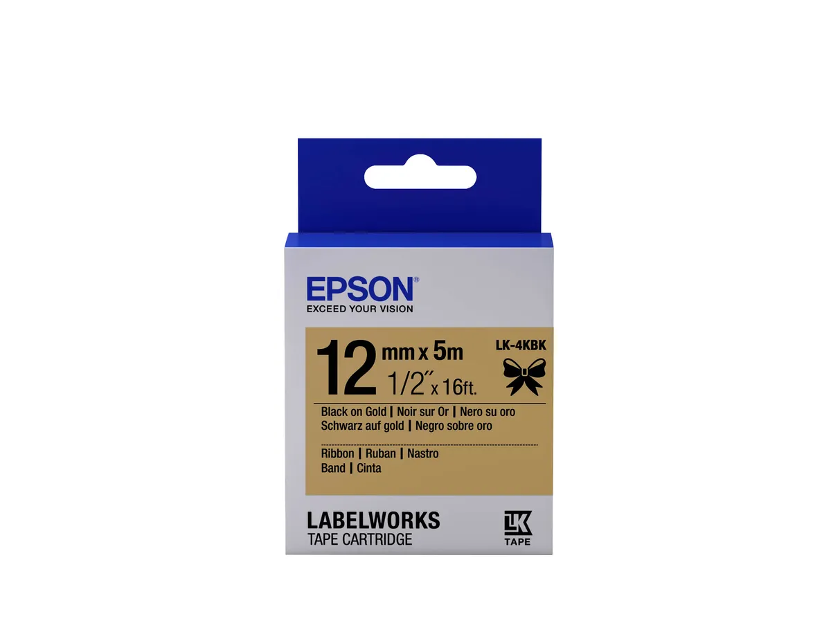 Epson LK-4KBK / C53S654001 Farbband /Farbrolle schwarz, gold